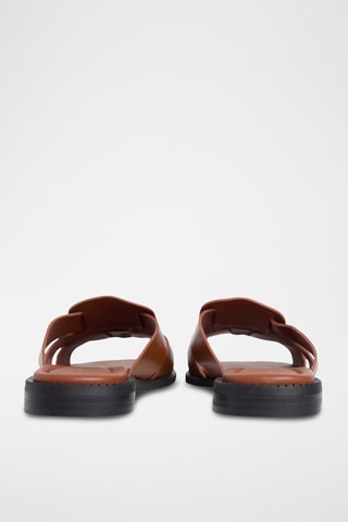 Mules en cuir - Marron