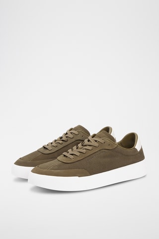 Baskets en nubuck - kaki