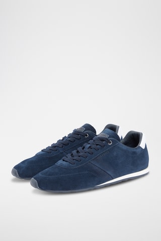 Baskets en nubuck - Bleu marine