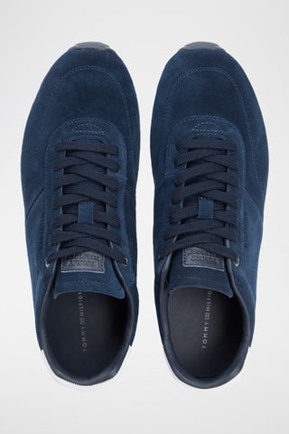 Baskets en nubuck - Bleu marine