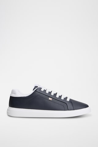 Baskets en cuir nappa - Bleu marine