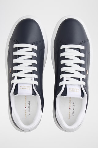 Baskets en cuir nappa - Bleu marine