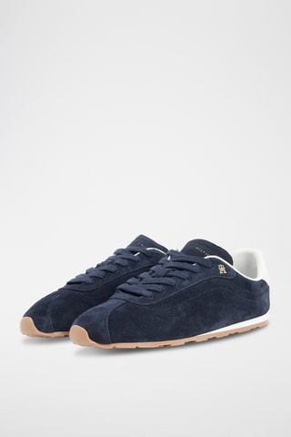 Baskets en cuir - Bleu marine
