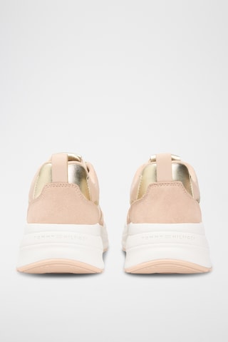 Baskets en cuir nappa - Doré et rose