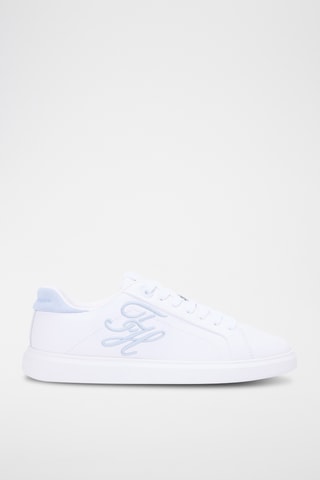 Baskets en cuir - Blanc et ciel