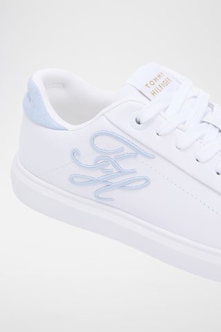 Baskets en cuir - Blanc et ciel