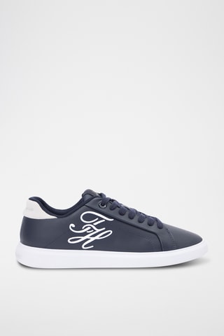 Baskets en cuir - Bleu marine