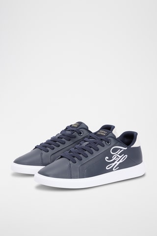 Baskets en cuir - Bleu marine
