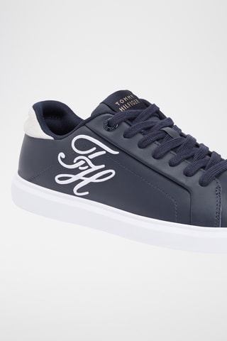 Baskets en cuir - Bleu marine