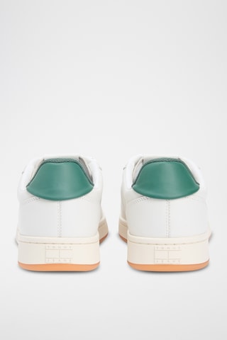Baskets en cuir - Blanc et vert clair