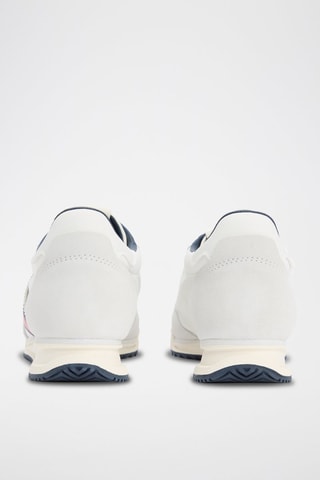 Baskets en cuir - Blanc et bleu marine