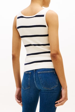 Débardeur slim en coton biologique - Beige