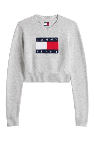Pull court en coton biologique - Gris chiné