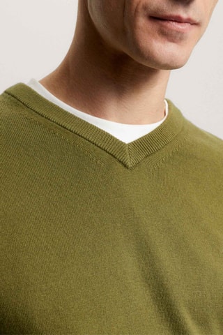 Pull en coton biologique et cachemire - Kaki