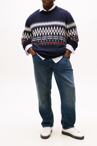 Pull en coton biologique - Bleu marine