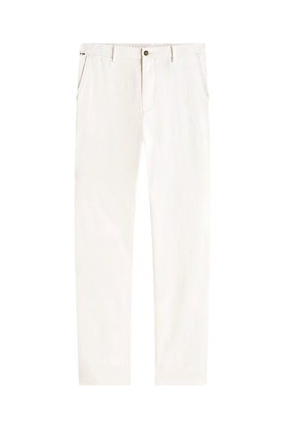 Chino straight en lin - Ivoire