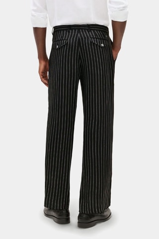 Pantalon relaxed en lin - Noir