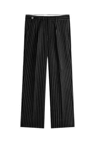 Pantalon relaxed en lin - Noir