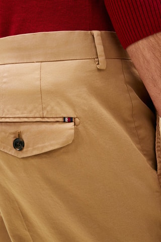 Pantalon regular en coton biologique - Beige