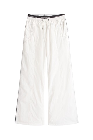 Pantalon taille haute wide legs - Blanc