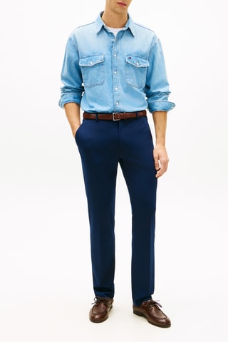 Pantalon straight - Bleu marine