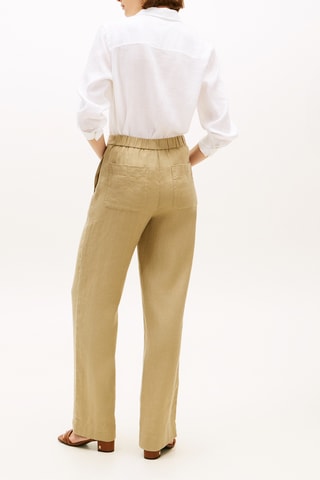 Pantalon straight en lin - Beige