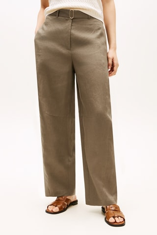 Pantalon en lin - Kaki