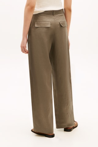 Pantalon en lin - Kaki