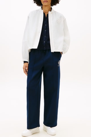 Pantalon de survêtement relaxed en coton biologique - Bleu marine