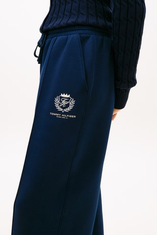 Pantalon de survêtement relaxed en coton biologique - Bleu marine