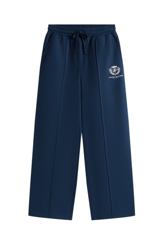 Pantalon de survêtement relaxed en coton biologique - Bleu marine