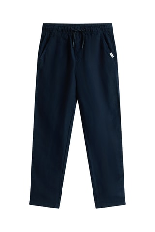 Pantalon relaxed en lin - Bleu nuit