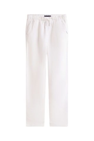 Pantalon relaxed en lin - Blanc