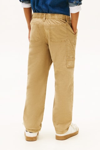 Pantalon relaxed en coton biologique - Beige