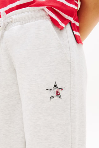 Jogging wide legs - Gris chiné