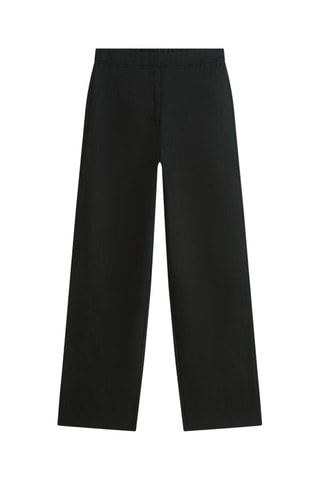 Pantalon straight en lin - Noir