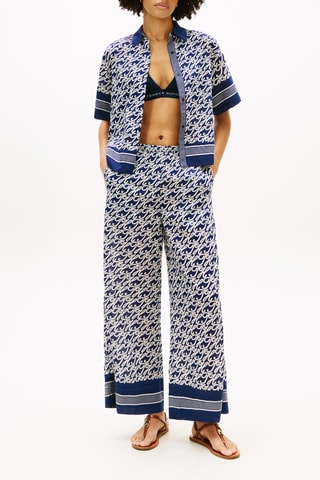 Pantalon wide legs - Bleu marine