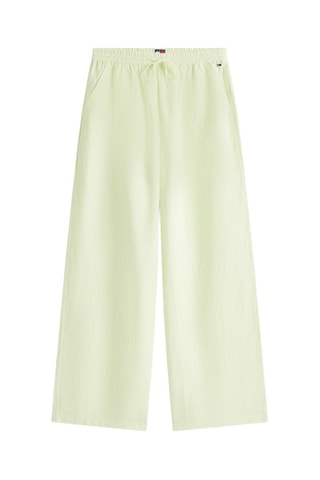 Pantalon loose en lin taille haute - Vert
