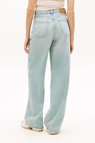 Jean wide legs taille haute - Bleu