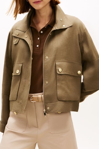 Veste en lin - Vert olive