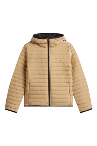 Veste réversible à capuche - Noir et beige