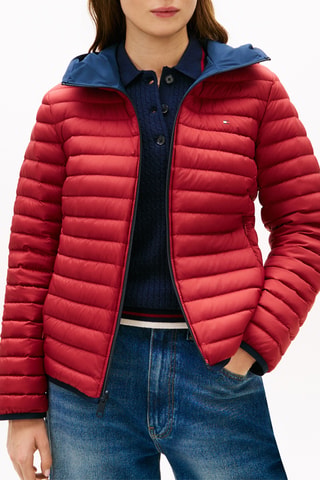 Veste réversible à capuche - Bleu marine et bordeaux