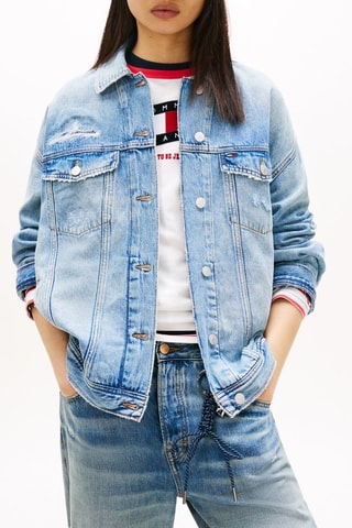 Veste oversize en jean - Bleu