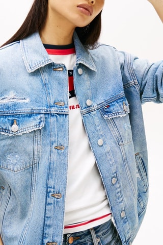 Veste oversize en jean - Bleu