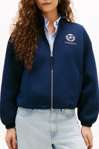 Veste relaxed en coton biologique - Bleu marine