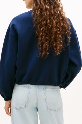 Veste relaxed en coton biologique - Bleu marine