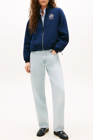 Veste relaxed en coton biologique - Bleu marine