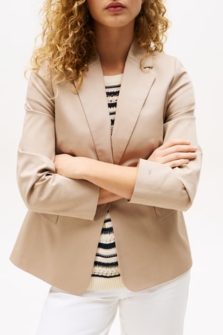 Veste slim en coton biologique - Beige