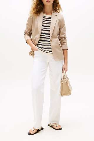 Veste slim en coton biologique - Beige