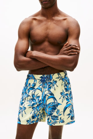 Short de bain - Bleu cobalt et jaune